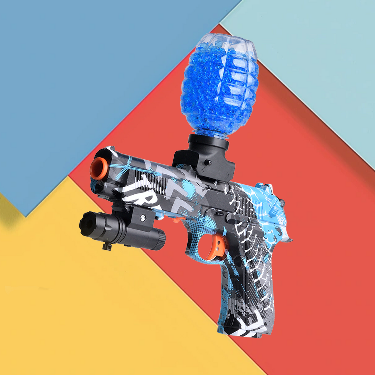 Yabeetoys Gel Blaster Toy Gun - Electric Automatic with High Capacity Gel Ball Hopper, Safe Outdoor Fun for Kids and Teens