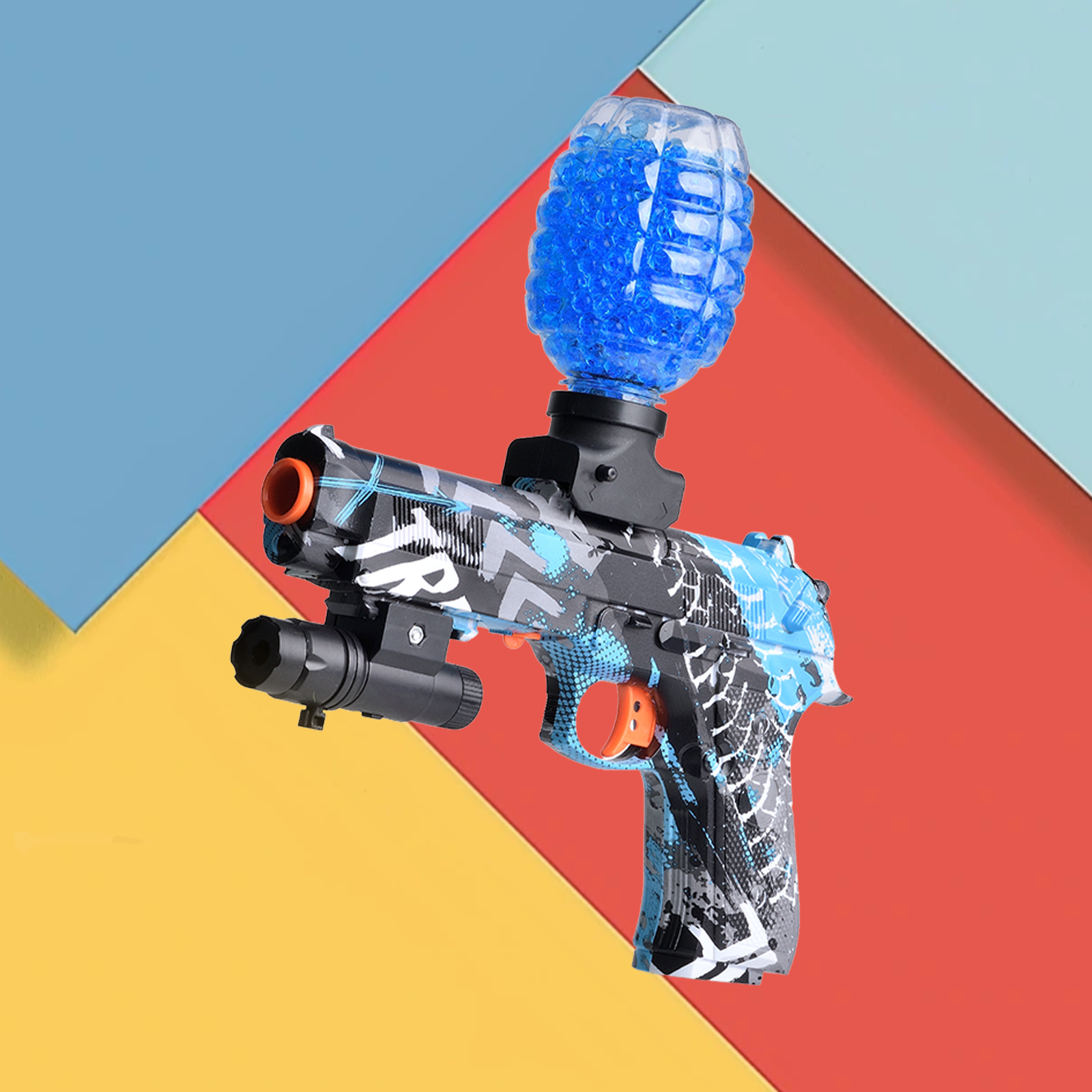 Yabeetoys Gel Blaster Toy Gun - Electric Automatic with High Capacity Gel Ball Hopper, Safe Outdoor Fun for Kids and Teens